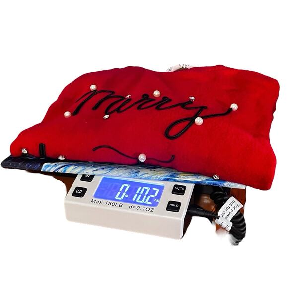 Merry Christmas Angora 3D Ugly Christmas Lightweight Sweater Size Large Holidays - Picture 9 of 9